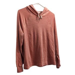 J Crew Pink Velvet Hoodie S
